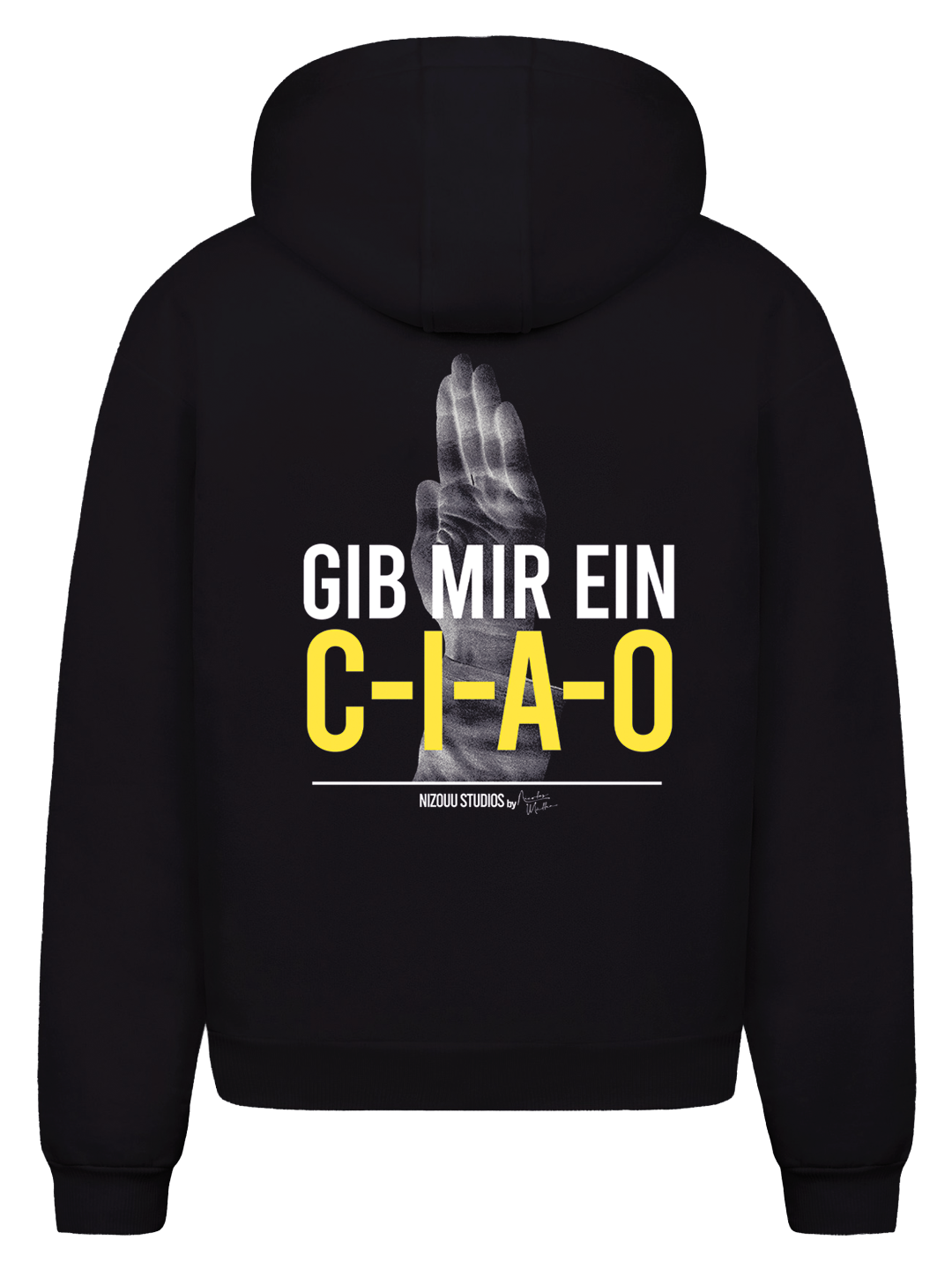 NIZOUU - Oversized Hoodie Ciao [Black]